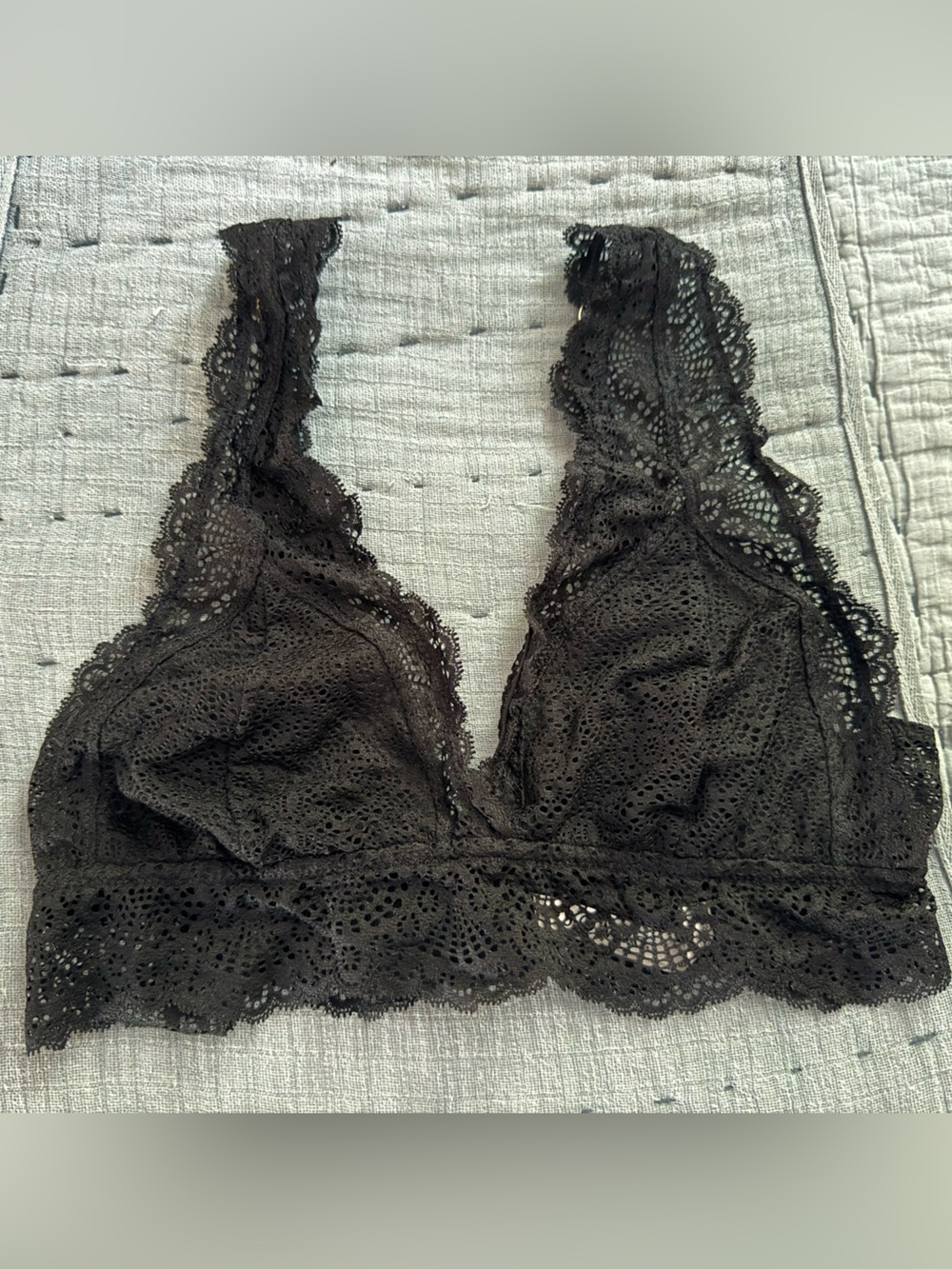 Soma Crochet Lace Bralette in Black size Medium M